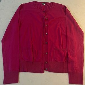 Eddie Bauer Fuchsia Cardigan Sweater Lightweight Medium